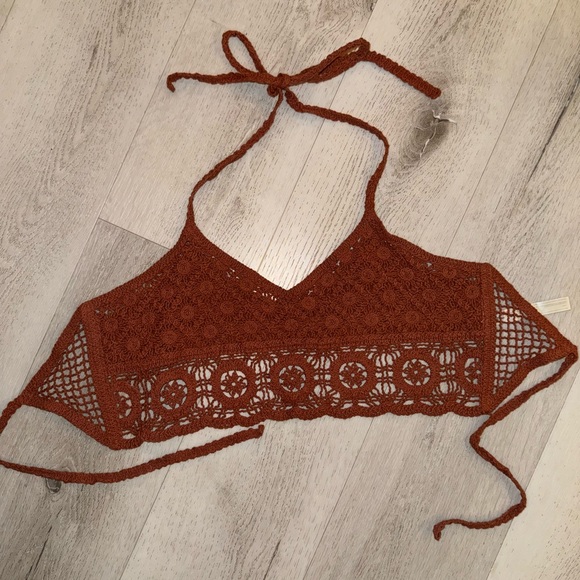 Free people Sydney Crochet Bralette in Terracotta size xs - Picture 4 of 6